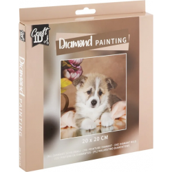 GRAFIX Diamantové malování Roztomilé štěně 20x20cm