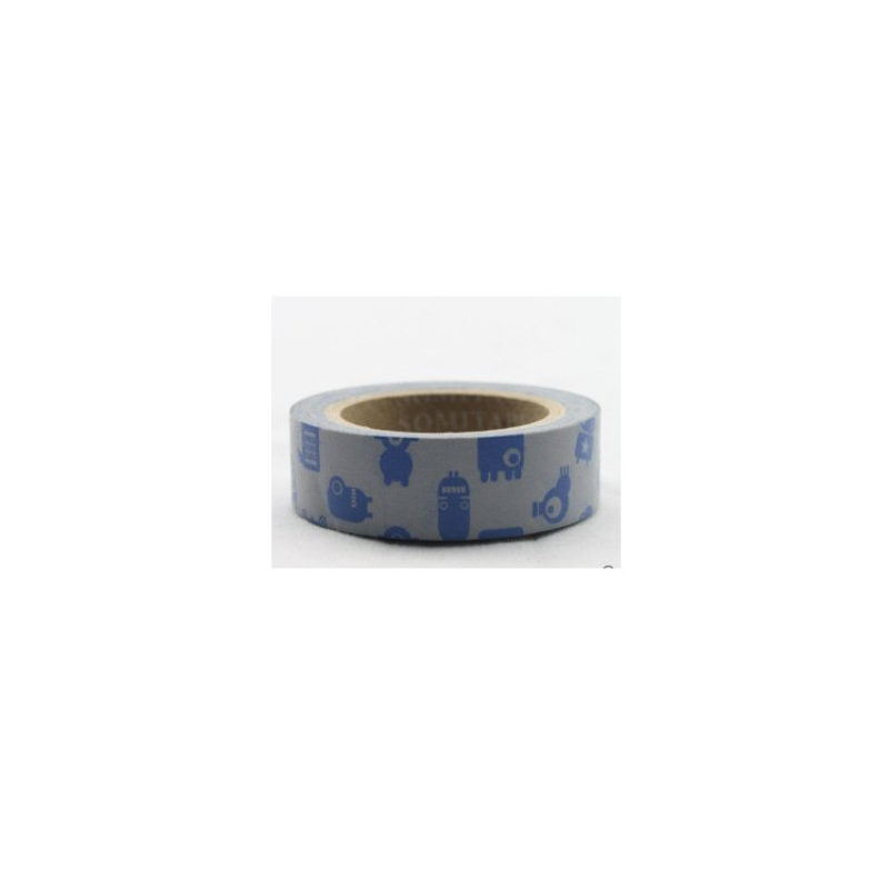 Dekorační lepicí páska - WASHI tape-1ks modří mimozemšťani
