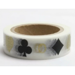 Dekorační lepicí páska - WASHI pásky-1ks karty zlaté
