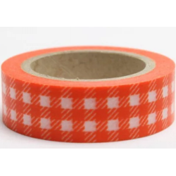 Dekorační lepicí páska - WASHI pásky-1ks kanafas oranžový