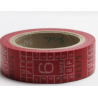Dekorační lepicí páska - WASHI pásky-1ks metr červený
