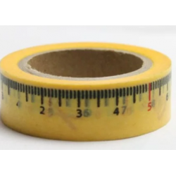 Dekorační lepicí páska - WASHI pásky-1ks metr žlutý