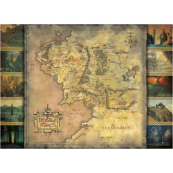 AQUARIUS Puzzle Pán Prstenů: Mapa Středozemě 1000 dílků