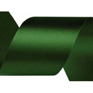 Atlasová stuha oboulící svazky po 5 m šíře 50 mm zelená lahvová 5m, 111