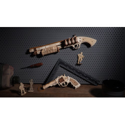 ROBOTIME Rokr 3D dřevěné puzzle Revolver Corsac M60 102 dílků