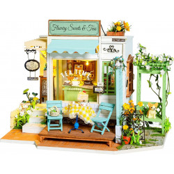 ROBOTIME Rolife DIY House: Kavárna Flowery Sweets & Teas s LED osvětlením