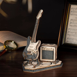 ROBOTIME Rokr 3D dřevěné puzzle Elektrická kytara 140 dílků