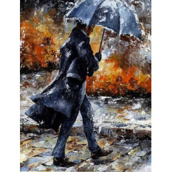 Malování podle čísel Muž pod deštníkem M301