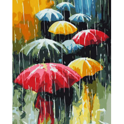Malování podle čísel Barevné deštníky M1069