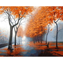 Malování podle čísel Podzimní park M1141