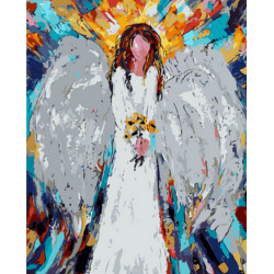 Malování podle čísel Anděl s květy M992442