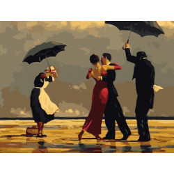 Malování podle čísel Tanec pod deštníky M222