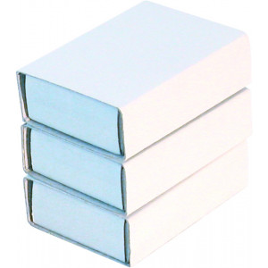 Krabičky od sirek - bílé bez potisku - 10 ks, 111-4