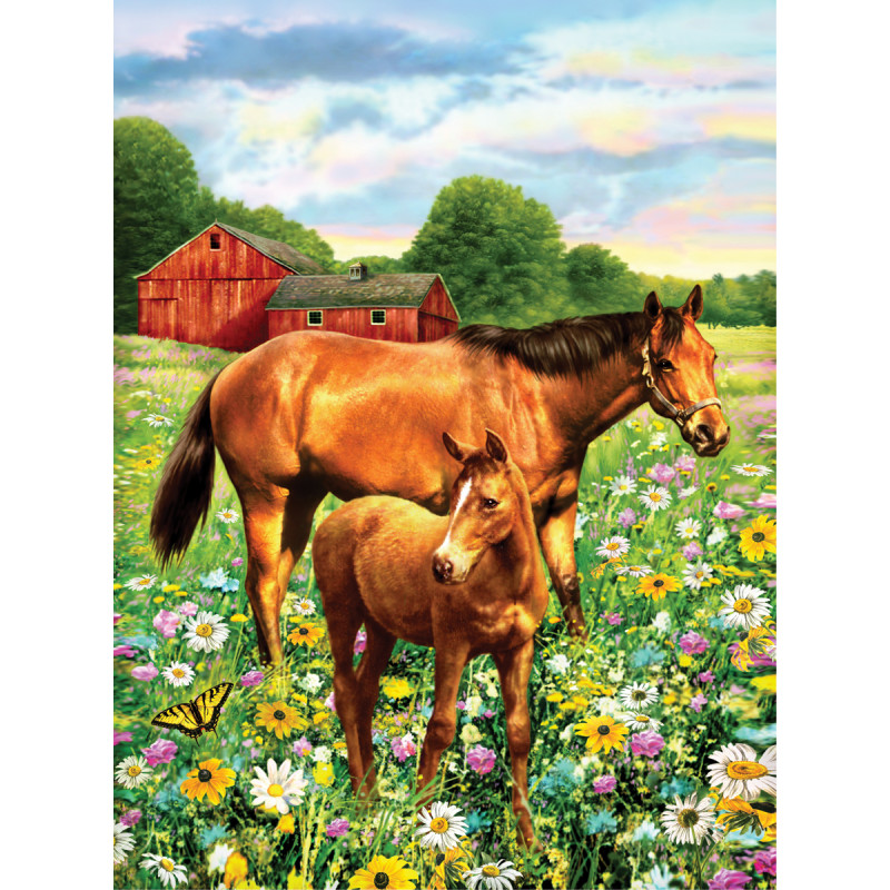 Malování podle čísel 22x30 cm - Koně na pastvě
