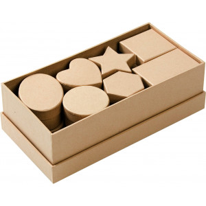 Dárkové krabičky - přírodní - 15 dílů