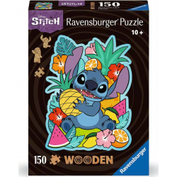 RAVENSBURGER Dřevěné obrysové puzzle Disney: Stitch 150 dílků