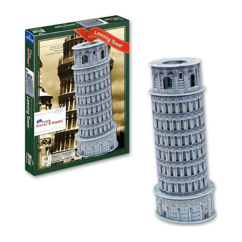 CLEVER&HAPPY 3D puzzle Šikmá věž, Pisa 13 dílků