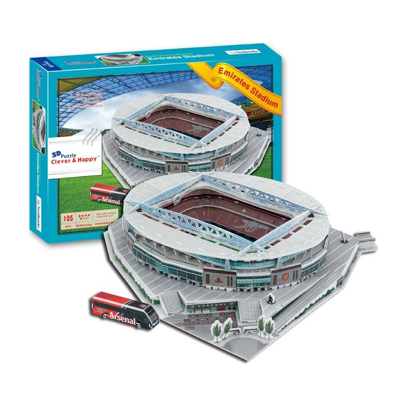 CLEVER&HAPPY 3D puzzle Stadion Emirates - FC Arsenal 105 dílků