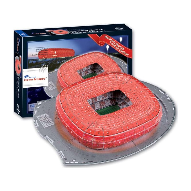CLEVER&HAPPY 3D puzzle Stadion Allianz Arena - FC Bayern Mnichov 150 dílků