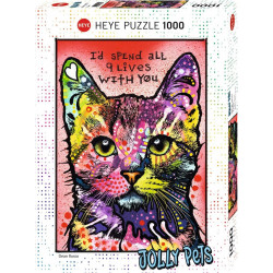 HEYE Puzzle Jolly Pets: Devět životů 1000 dílků