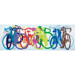 HEYE Panoramatické puzzle Bike Art: Barevná řada 1000 dílků