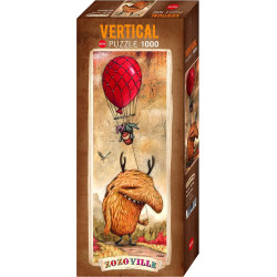 HEYE Vertikální puzzle Zozoville: Červený balón 1000 dílků