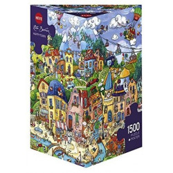 HEYE Puzzle Veselé městečko 1500 dílků