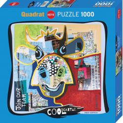 HEYE Čtvercové puzzle Tečkovaná kráva 1000 dílků