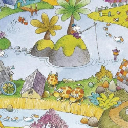 HEYE Puzzle Cartoon Classics: Idylka u jezera 1000 dílků
