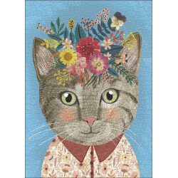 HEYE Puzzle Floral Friends: Krásná kočička 1000 dílků