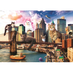 TREFL Puzzle Legrační města: Kočky v New Yorku 1000 dílků