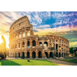 TREFL Sada 2v1 puzzle Amfiteátr Fláviův, Řím, Itálie 1000 dílků s lepidlem