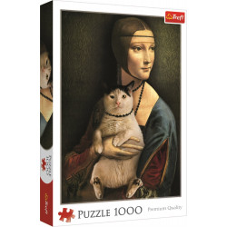 TREFL Puzzle Dáma s kočkou 1000 dílků