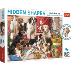 TREFL Puzzle Hidden Shapes: Psí zábava 1043 dílků