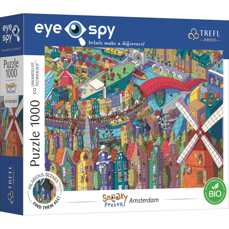 TREFL Puzzle UFT Eye-Spy Sneaky Peekers: Amsterdam 1000 dílků