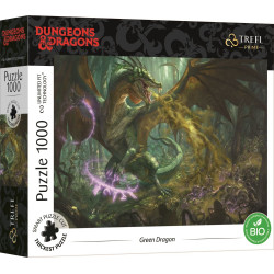 TREFL Puzzle UFT Dungeons&Dragons: Zelený drak 1000 dílků