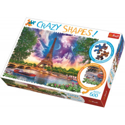 TREFL Crazy Shapes puzzle Obloha nad Paříží 600 dílků