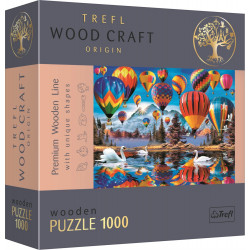 TREFL Wood Craft Origin puzzle Barevné balóny 1000 dílků