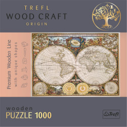 TREFL Wood Craft Origin puzzle Antická mapa světa 1000 dílků