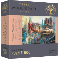 TREFL Wood Craft Origin puzzle Koláž New York 1000 dílků