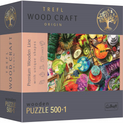 TREFL Wood Craft Origin puzzle Barevné koktejly 501 dílků