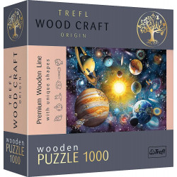 TREFL Wood Craft Origin puzzle Cesta sluneční soustavou 1000 dílků