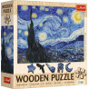 TREFL Dřevěné puzzle Art: Vincent van Gogh - Hvězdná noc 200 dílků