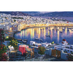 TREFL Puzzle Mykonos za soumraku, Řecko 1500 dílků