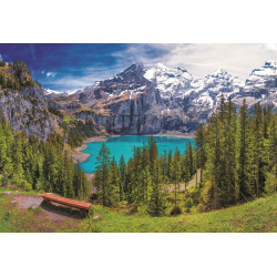 TREFL Puzzle Jezero Oeschinen, Alpy 1500 dílků