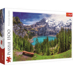 TREFL Puzzle Jezero Oeschinen, Alpy 1500 dílků