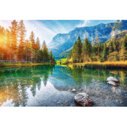 TREFL Puzzle UFT Wanderlust: Na úpatí Alp, Jezero Hintersee, Německo 1500 dílků