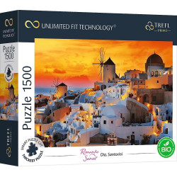 TREFL Puzzle UFT Romantic Sunset: Oia, Santorini 1500 dílků