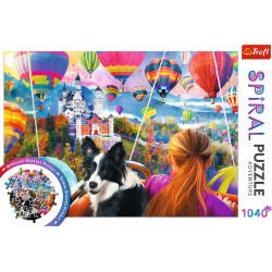 TREFL Spiral puzzle Festival horkovzdušných balonů 1040 dílků