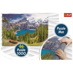 TREFL Puzzle Horská vyhlídka 1000 dílků + Podložka pod puzzle